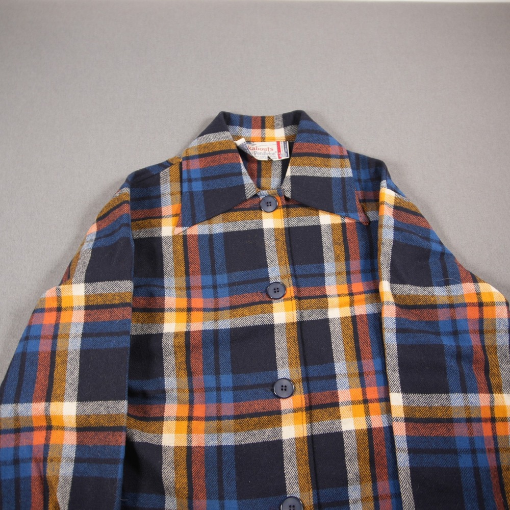 Vintage Pendleton Knockabouts Plaid Wool Women Shirt Jacket Coat M Western Cabin - Picture 11 of 15